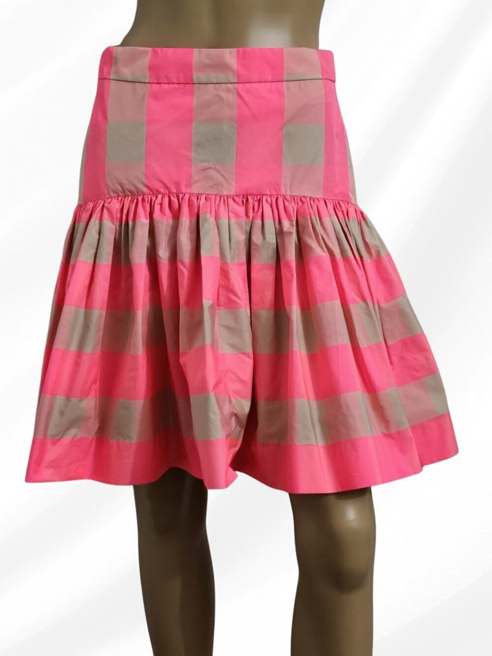 2/$30 J Crew Pink Beige Skirt Size 0 Knee Length Classic Womens